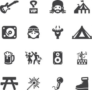 Festival Silhouette icons | EPS10